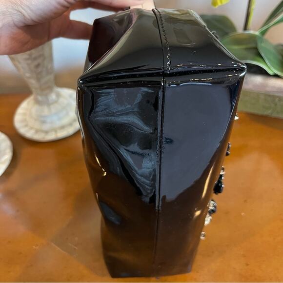 NWOT Dolce & Gabbana Black Floral Crystal VANDA Bag Chic, Bold & Glamorous - Picture 8 of 10